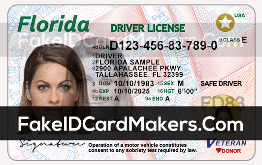 new florida drivers license template